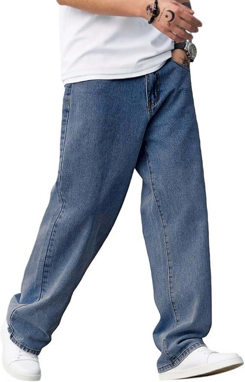 Men's Baggy Jeans – Relaxed Fit Casual Denim